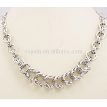 Wholesale Stainless Steel Thick Chain Silver Necklace For Women